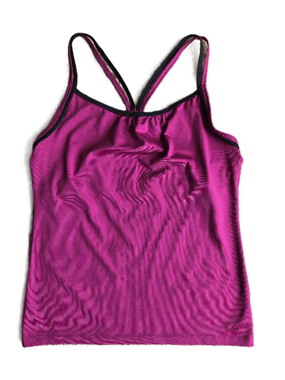 CHAMPION Racerback Sport Tank Top w/ Inner Lined Bra Burgundy Purple Women's L